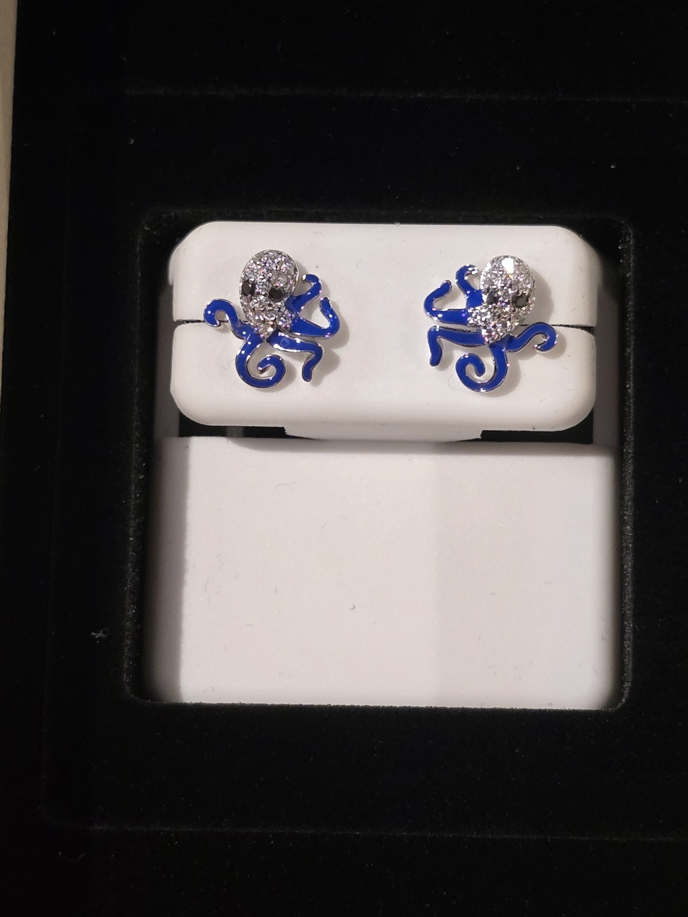Octopus Stud Moissanite Earrings 925 Silver